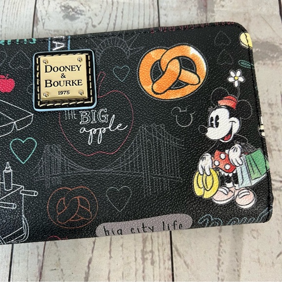 Dooney & Bourke Disney New York City 🥨 Large Zip Around Wristlet Wallet Mickey - Picture 15 of 16